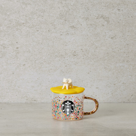 Hong Kong Starbucks - 11OZ GLITTER GLASS MUG W/ ELEPHANT LID