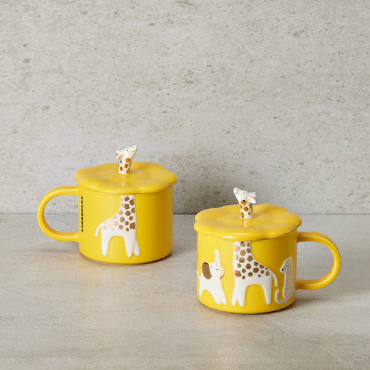 Hong Kong Starbucks - 10OZ SAVANNAH ANIMALS YELLOW W/LID