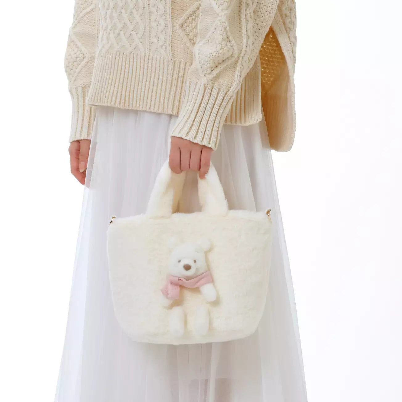 SDJ - WHITE POOH 2025 - 2way bag
