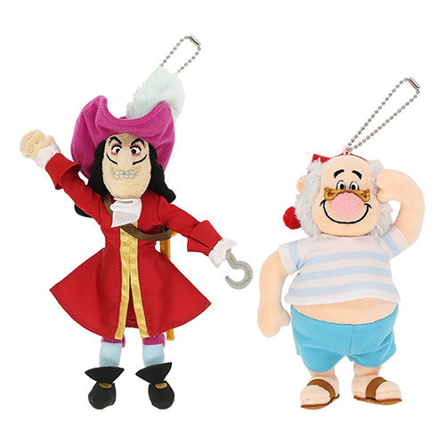 TDR Peter Pan Captain Hook and Mr Smith Keychain plush set LEALEA MART