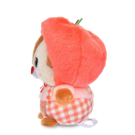Urupocha-chan Glossy Fruits series plush doll. Small palm-sized Disney character sitting in a fruit-themed outfit. Japan exclusive collectible plush.