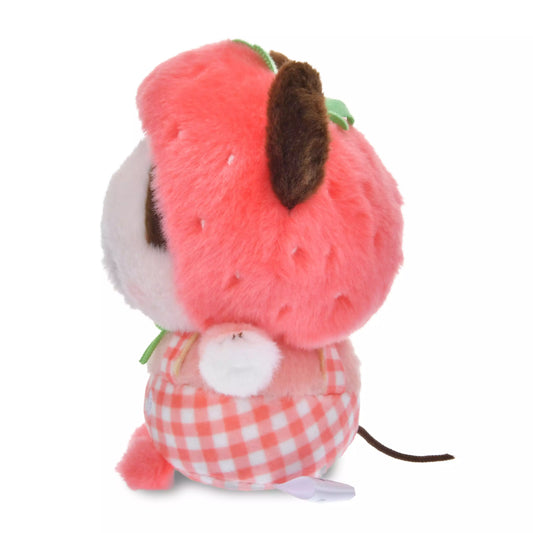 Urupocha-chan Glossy Fruits series plush doll. Small palm-sized Disney character sitting in a fruit-themed outfit. Japan exclusive collectible plush.