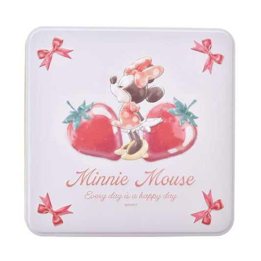 Waffle cookie comes with a pink can embossed with Minnie design by Disney Store Japan.