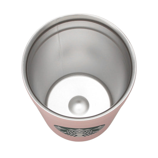 Starbucks Japan SAKURA Shine Brightly 2026 collection merchandise. Limited edition series featuring glitter pink stainless bottles, Stanley collaboration tumblers in pink gradient, and color-changing cups. The design theme highlights vivid spring colors, metallic gold accents, and bright cherry blossom patterns.