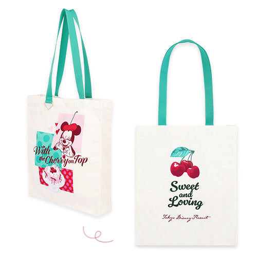 Tokyo Disney Resort Valentine 2026 Minnie Mouse Tote Bag - Sweet and Loving with the Cherry on top Collection