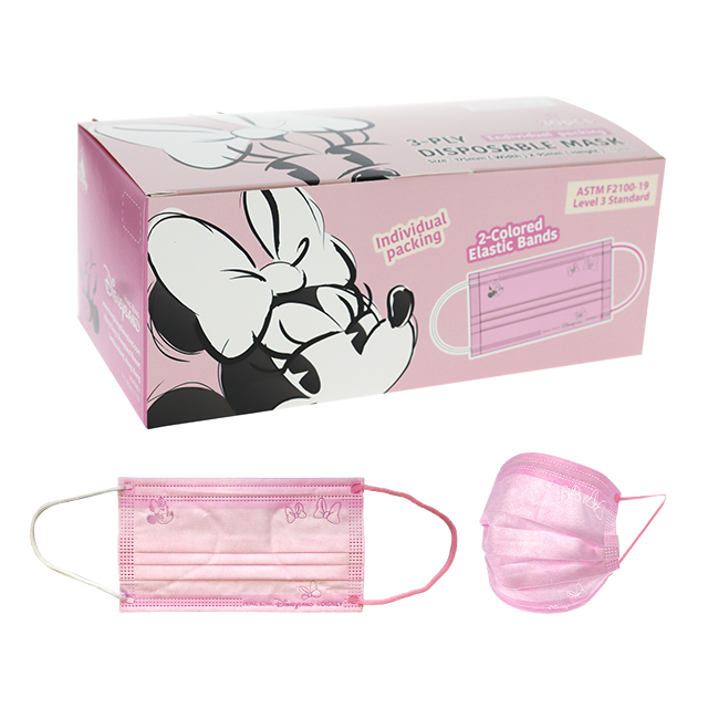 HKDL - Minnie Mouse Embossed Logo Disposable Mask (Adult / Kid) 30pc