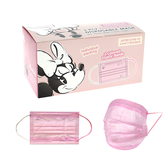 HKDL - Minnie Mouse Embossed Logo Disposable Mask (Adult / Kid) 30pc