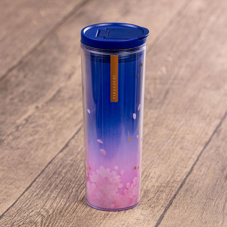 Hong Kong Starbucks - Spring21 Navy Blue Falling Blossom Tumbler 16oz
