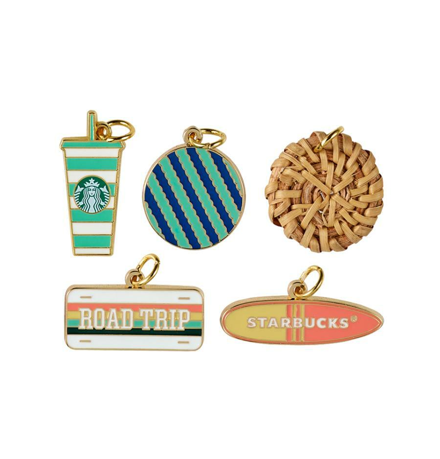 South Korea Starbucks - Summer party night glass charm set (5P)