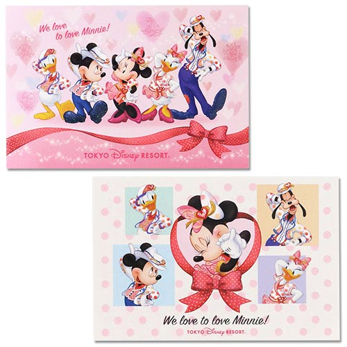 TDR - We love to love Minnie Collection - Postcard and stickers set