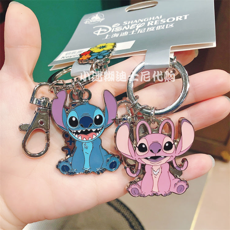 SHDL - Stitch & Angel Keychain set