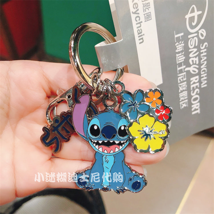 SHDL - Stitch & Angel Keychain set
