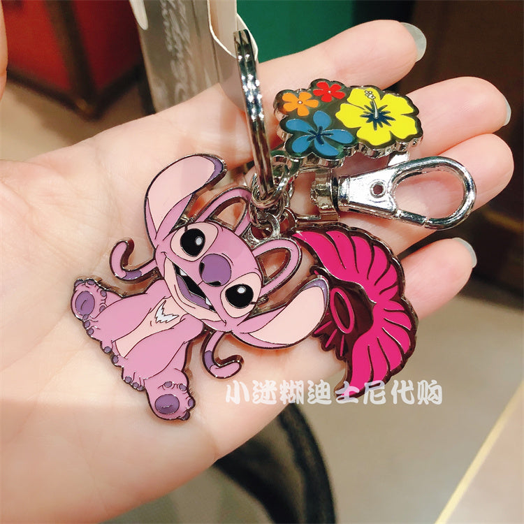 SHDL - Stitch & Angel Keychain set