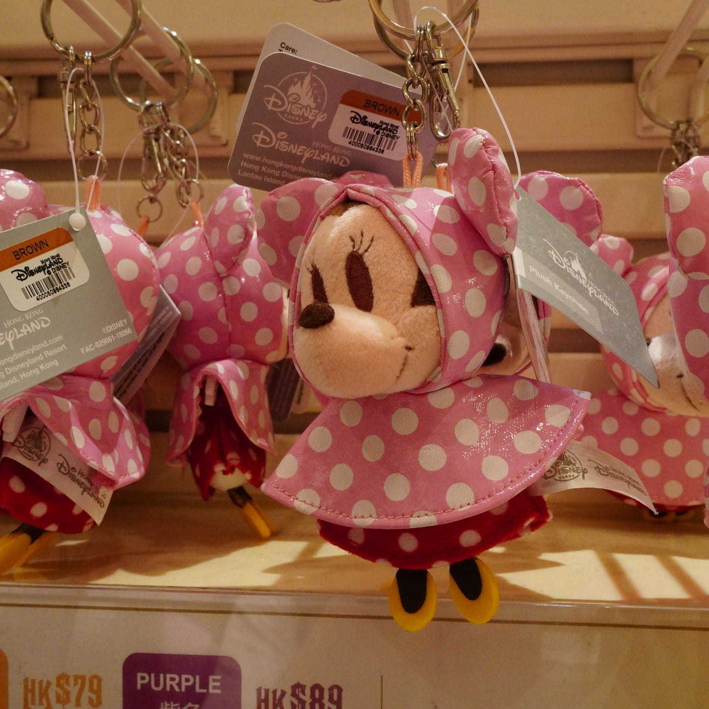 HKDL - Raincoat keychain - Minnie Mouse