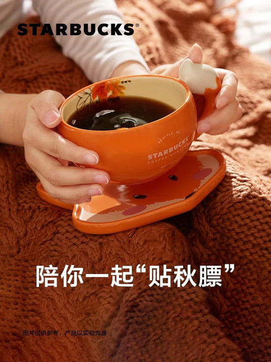 China Starbucks - Fall Collection - 350ml Fox Mug with Plate