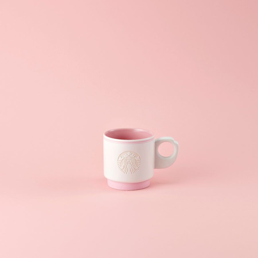 Hong Kong Starbucks - 10OZ CERAMIC PINK AND WHITE MUG