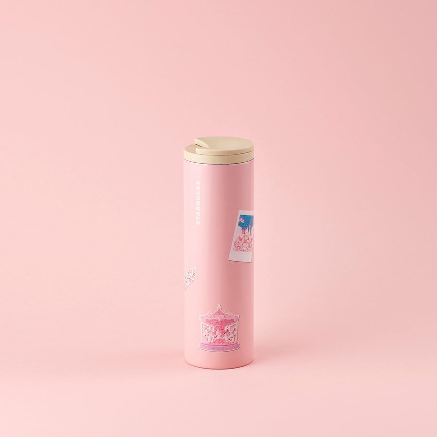 Hong Kong Starbucks - 16OZ CHERRY BLOSSOM DIARY STICKERS SS TUMBLER