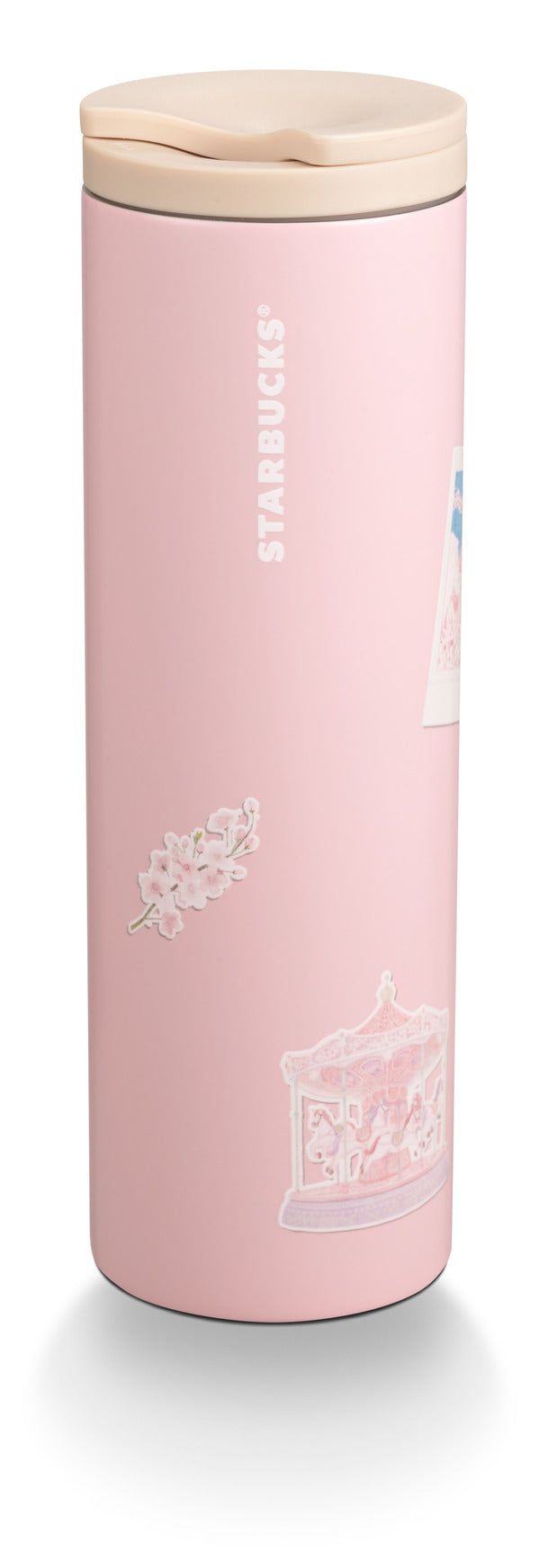 Hong Kong Starbucks - 16OZ CHERRY BLOSSOM DIARY STICKERS SS TUMBLER