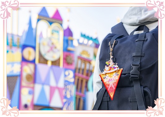 TDR - Tokyo Disneyland 40th Anniversary - Flag Holder keychain (Castle)
