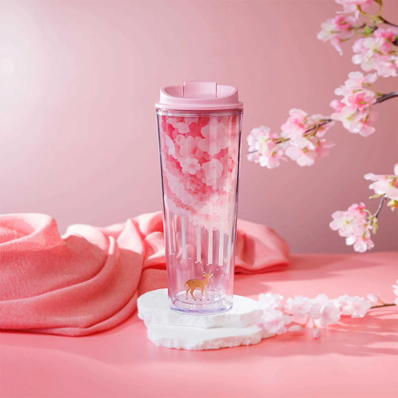 Hong Kong Starbucks - 2025 - 24OZ MILKY ISLAND CHERRY TREE BLOSSOM PLASTIC TUMBLER