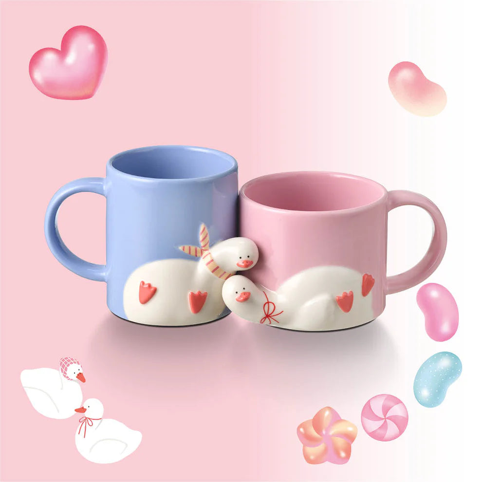 Hong Kong Starbucks - 2026 - 12OZ CALL DUCK HEAD TO HEAD MUG GIFT SET