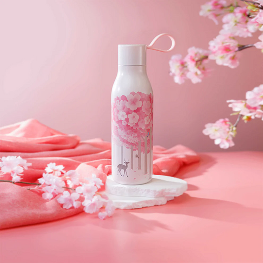 Hong Kong Starbucks - 2025 - 20OZ MILKY ISLAND CHERRY TREE BLOSSOM STAINLESS STEEL WATER BOTTLE