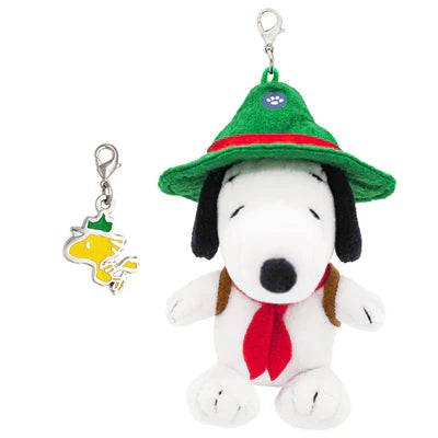 USJ - Snoopy - Beagle Scout - Plush keychain and charm set