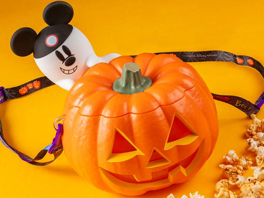 TDR - Halloween 2023 - Light-up Pumpkin Popcorn Bucket