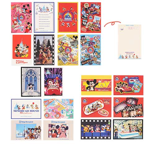 TDR - Disneyland 40th Anniversary MEMORY-GO-ROUND Collection - Postcard set