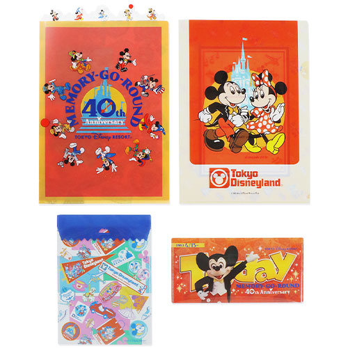 TDR - Disneyland 40th Anniversary MEMORY-GO-ROUND Collection - Clear file set