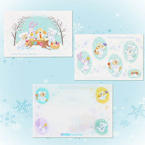 TDR - Duffy and friends White Wintertime Wonders Collection - Postcard and Clear folder