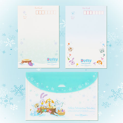 TDR - Duffy and friends White Wintertime Wonders Collection - Postcard and Clear folder