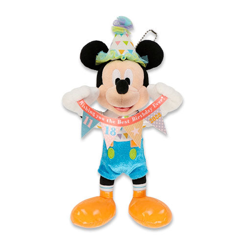 TDR - Mickey Mouse Birthday Plush Keychain