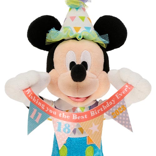 TDR - Mickey Mouse Birthday Plush Keychain