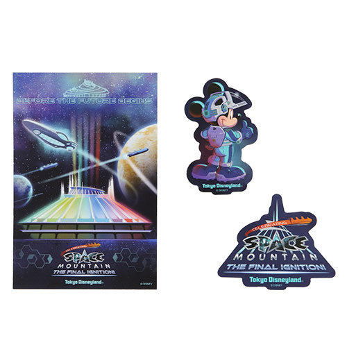 TDR - Space Mountain Collection - Postcard and Sticker