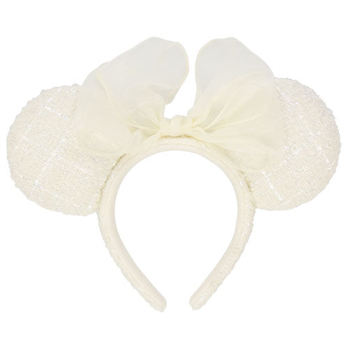 TDR - White chiffon ears / headband