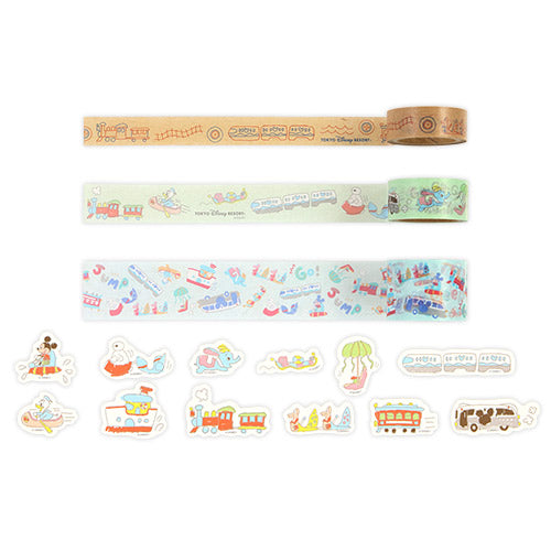 TDR - Go-Go-Go! with Disney Vehicles Collection - Masking tape and sticker set