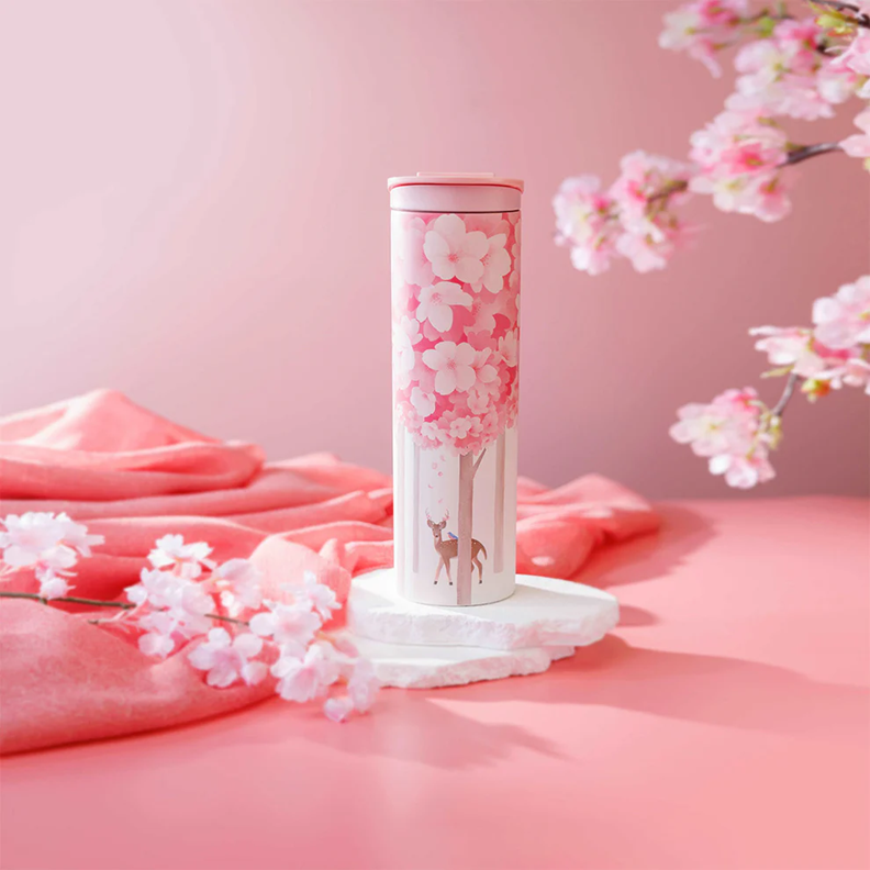 Hong Kong Starbucks - 2025 - 16OZ MILKY ISLAND CHERRY BLOSSOM STAINLESS STEEL TUMBLER