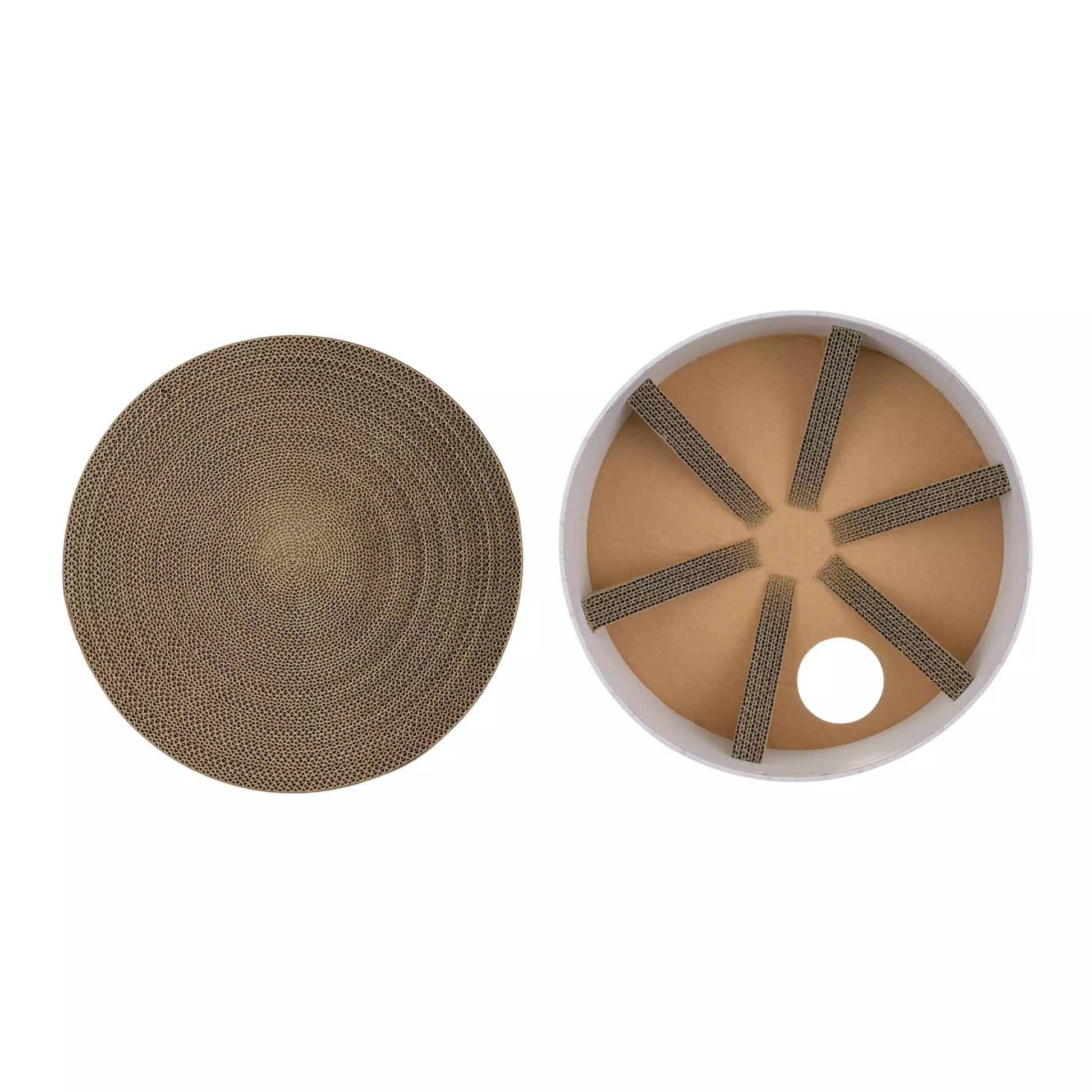 Nekoichi x Disney Store Japan Cat Day collaboration items. A raised ceramic food bowl and circular 'Bali Bali Bowl' scratcher bed featuring illustrations of Lucifer chasing mice Jack and Gus. High-quality cat supplies.