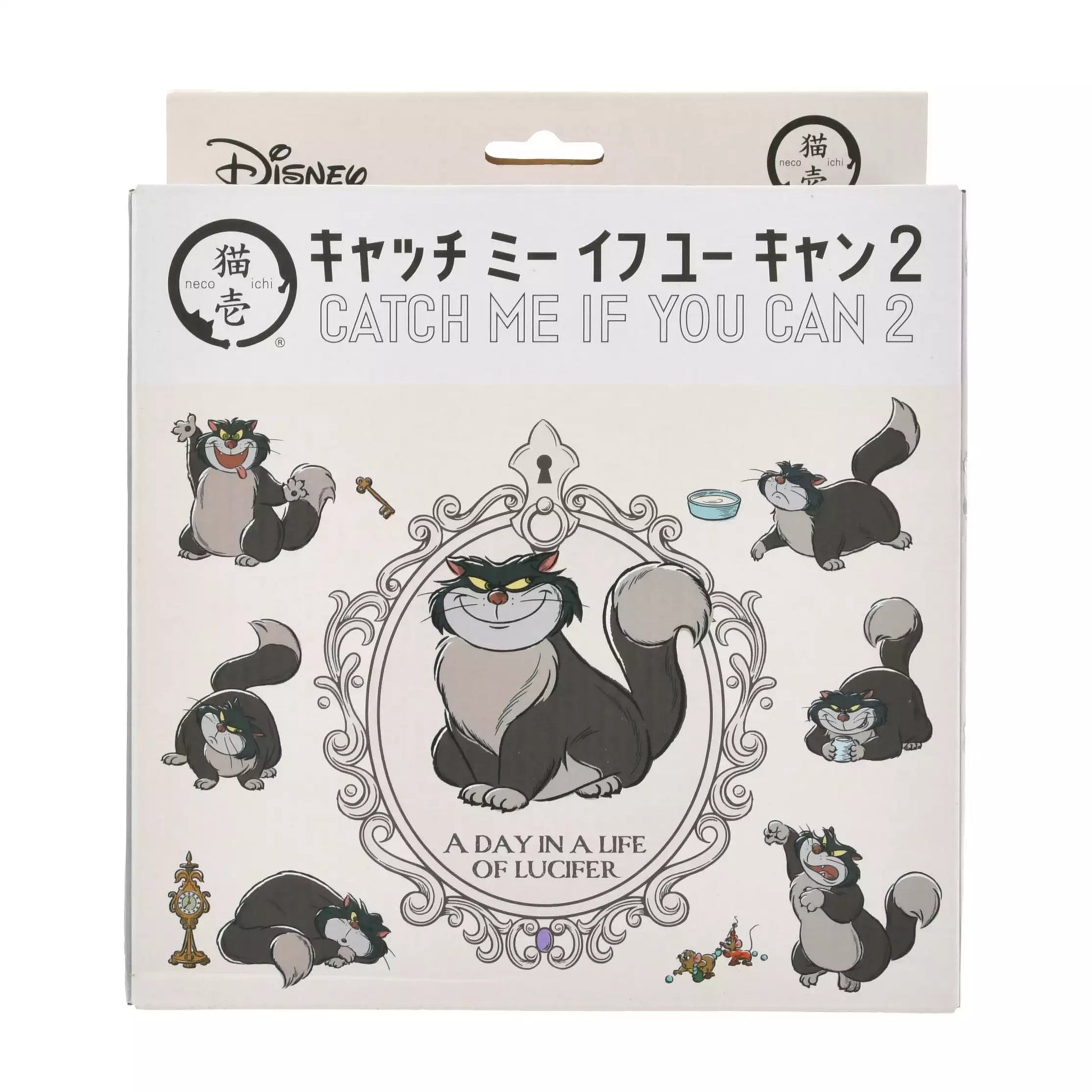 Disney Store Japan Cat Day 2026 limited edition merchandise. Japan exclusive Disney character goods featuring Lucifer, Figaro, and Marie with a chic antique design aesthetic. Cat toy catch me if you can 2.