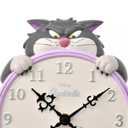 Disney Cat Day 2026 home decor item. High-quality lifestyle goods featuring a sophisticated 'chic antique' Disney Cat design. Perfect for adult Disney fans and cat lovers. Lucifer Wall Clock.