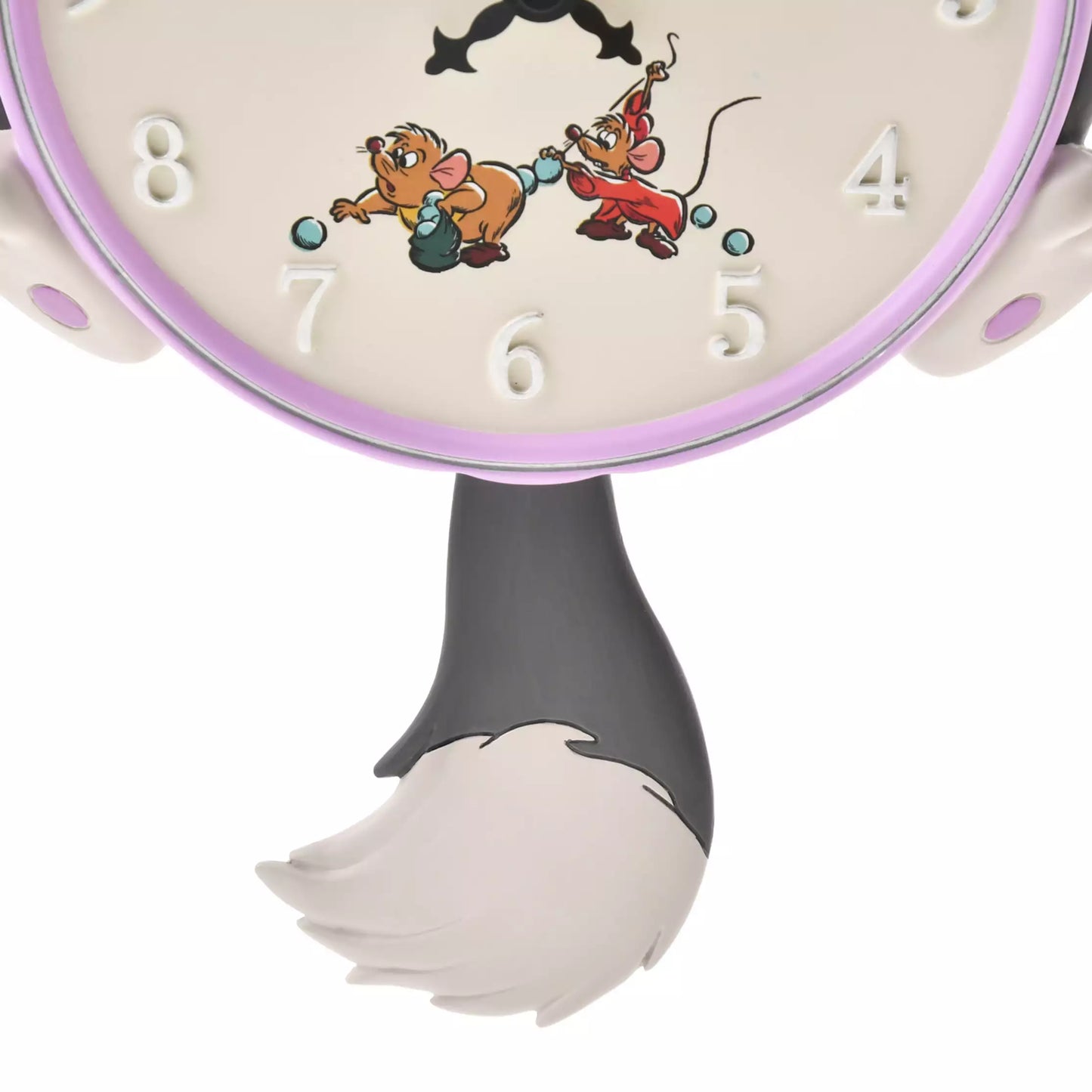 Disney Cat Day 2026 home decor item. High-quality lifestyle goods featuring a sophisticated 'chic antique' Disney Cat design. Perfect for adult Disney fans and cat lovers. Lucifer Wall Clock.