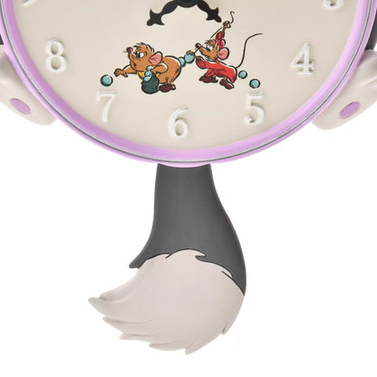 Disney Cat Day 2026 home decor item. High-quality lifestyle goods featuring a sophisticated 'chic antique' Disney Cat design. Perfect for adult Disney fans and cat lovers. Lucifer Wall Clock.