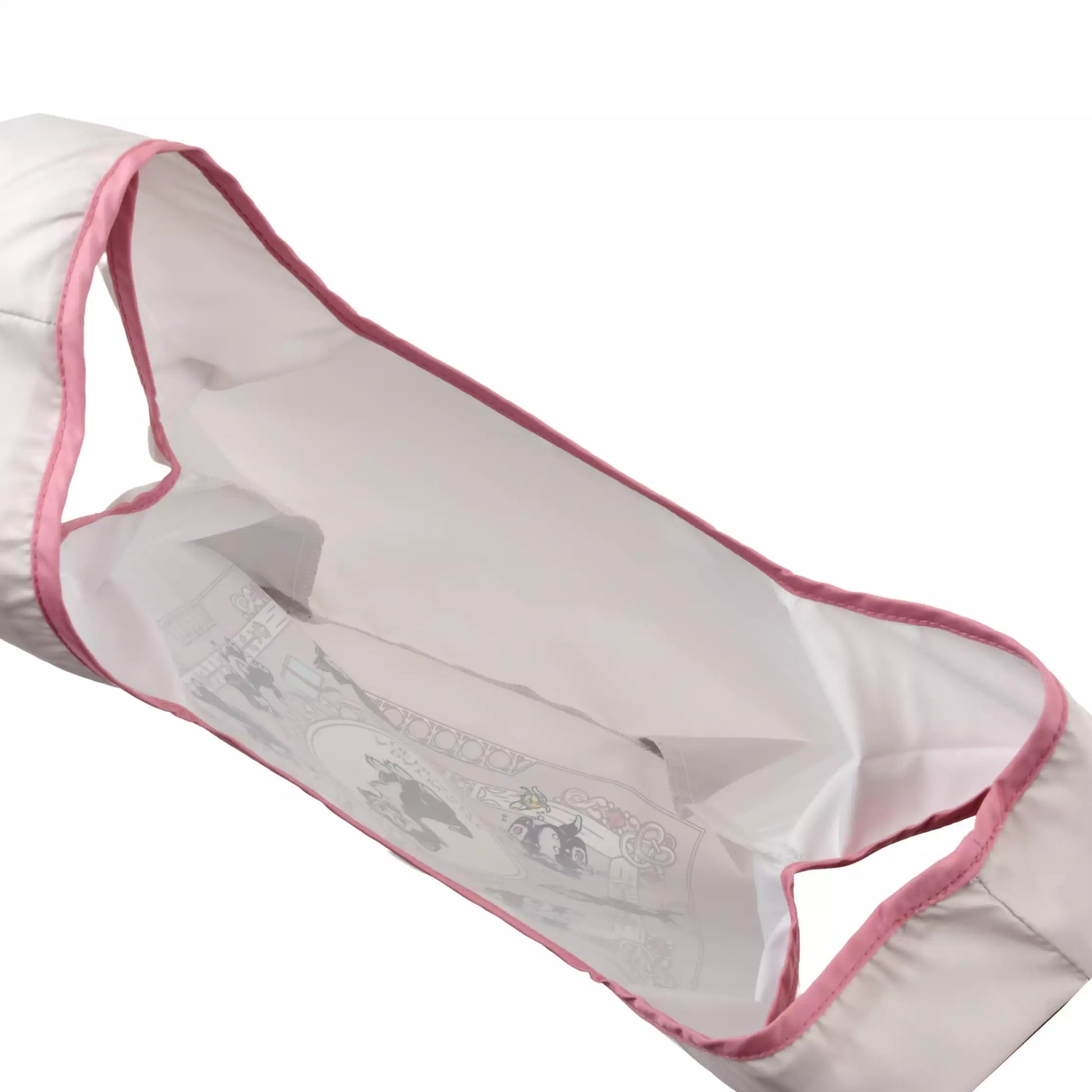 Disney Store Japan Figaro Eco Bag set. A reusable shopping bag that folds into a plush drawstring pouch shaped like Figaro's head. Features a black and white cat design with Cleo the goldfish details.