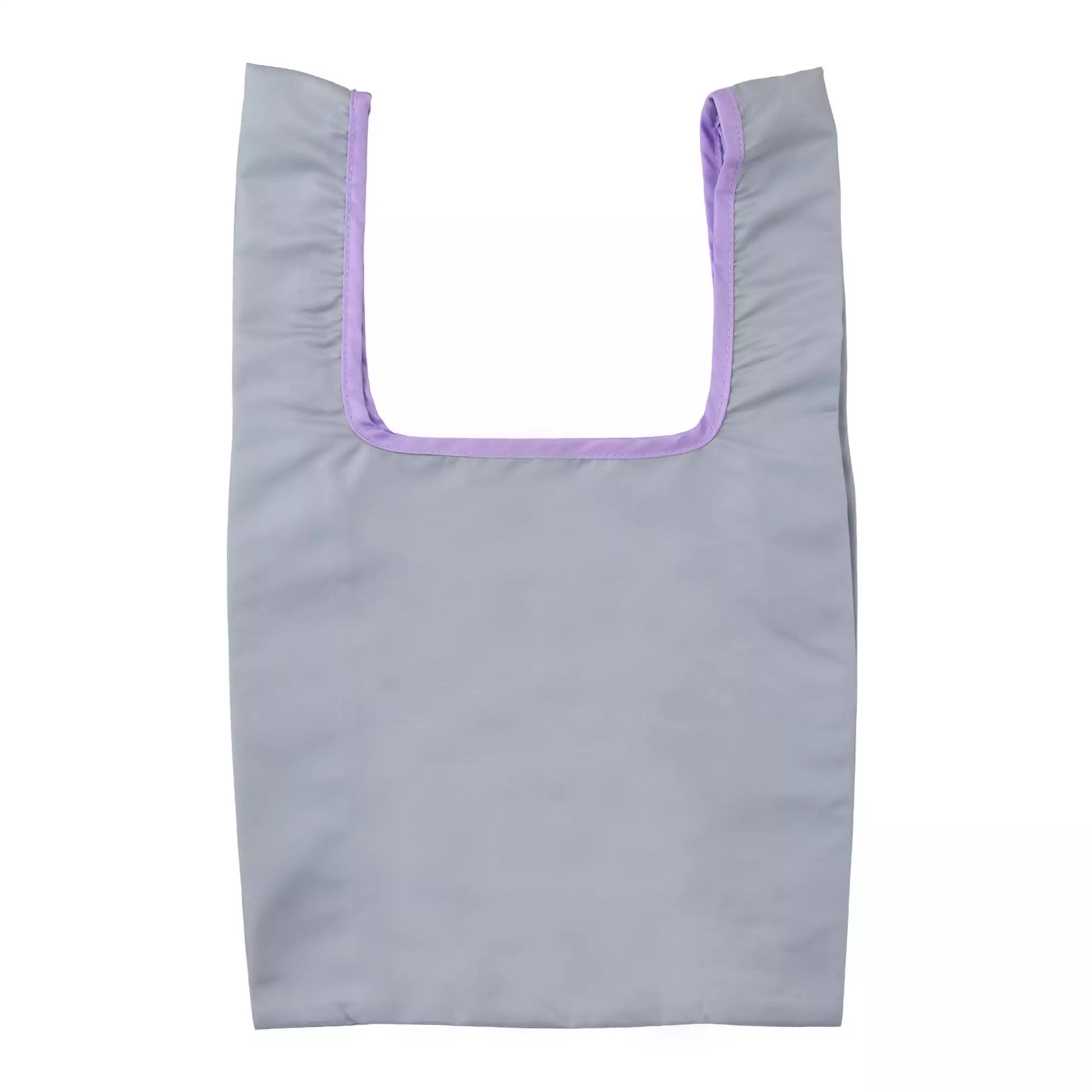 Disney Store Japan Lucifer Eco Bag set. A reusable shopping bag that folds into a plush drawstring pouch shaped like Lucifer's head. Features a gray and white cat design with Jaq and Gus details.