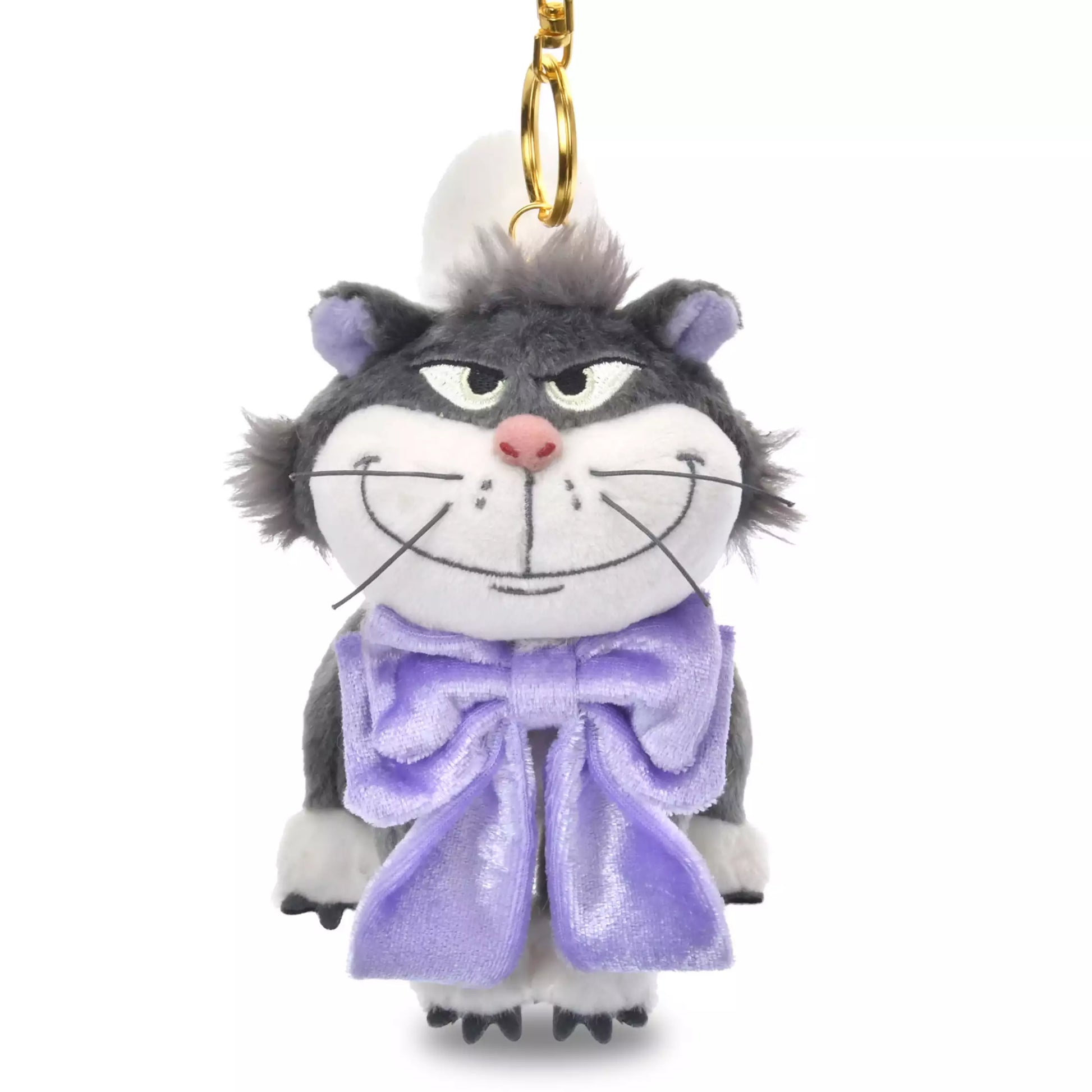 Disney Store Japan Cat Day 2026 limited edition merchandise. Japan exclusive Disney character goods featuring Lucifer, Figaro, and Marie with a chic antique design aesthetic. Lucifer plush keychain.