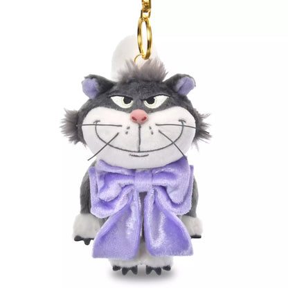 Disney Store Japan Cat Day 2026 limited edition merchandise. Japan exclusive Disney character goods featuring Lucifer, Figaro, and Marie with a chic antique design aesthetic. Lucifer plush keychain.