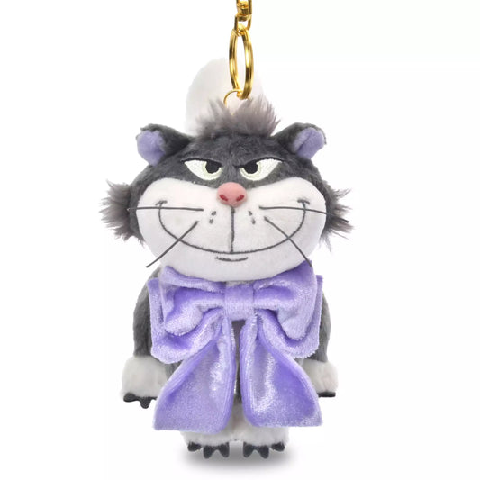 Disney Store Japan Cat Day 2026 limited edition merchandise. Japan exclusive Disney character goods featuring Lucifer, Figaro, and Marie with a chic antique design aesthetic. Lucifer plush keychain.
