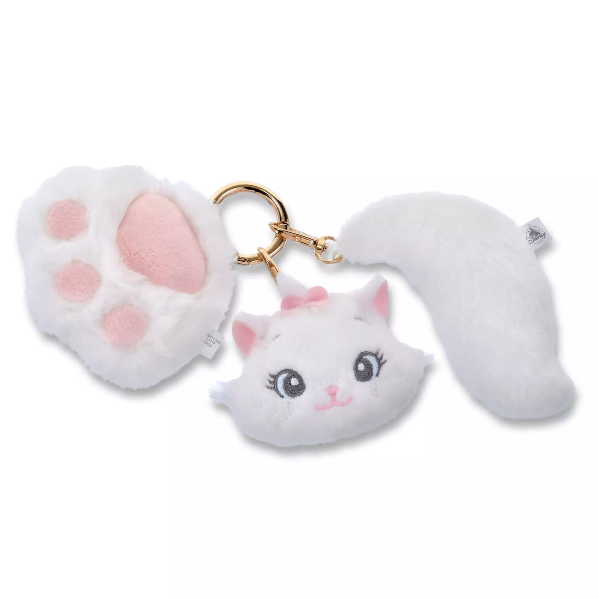 Disney Store Japan Cat Day 2026 limited edition merchandise. Japan exclusive Disney character goods featuring Lucifer, Figaro, and Marie with a chic antique design aesthetic. Marie Plush Keychain Paw and Tail.