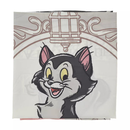 Scarf from the Disney Cat Day 2026 collection. White polyester scarf featuring Figaro in various adorable positions. Exclusive Japanese Disney merchandise celebrating February 22nd.
